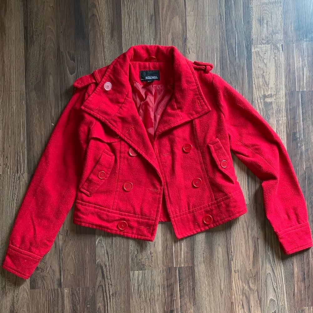 Beautiful Red Pea Coat